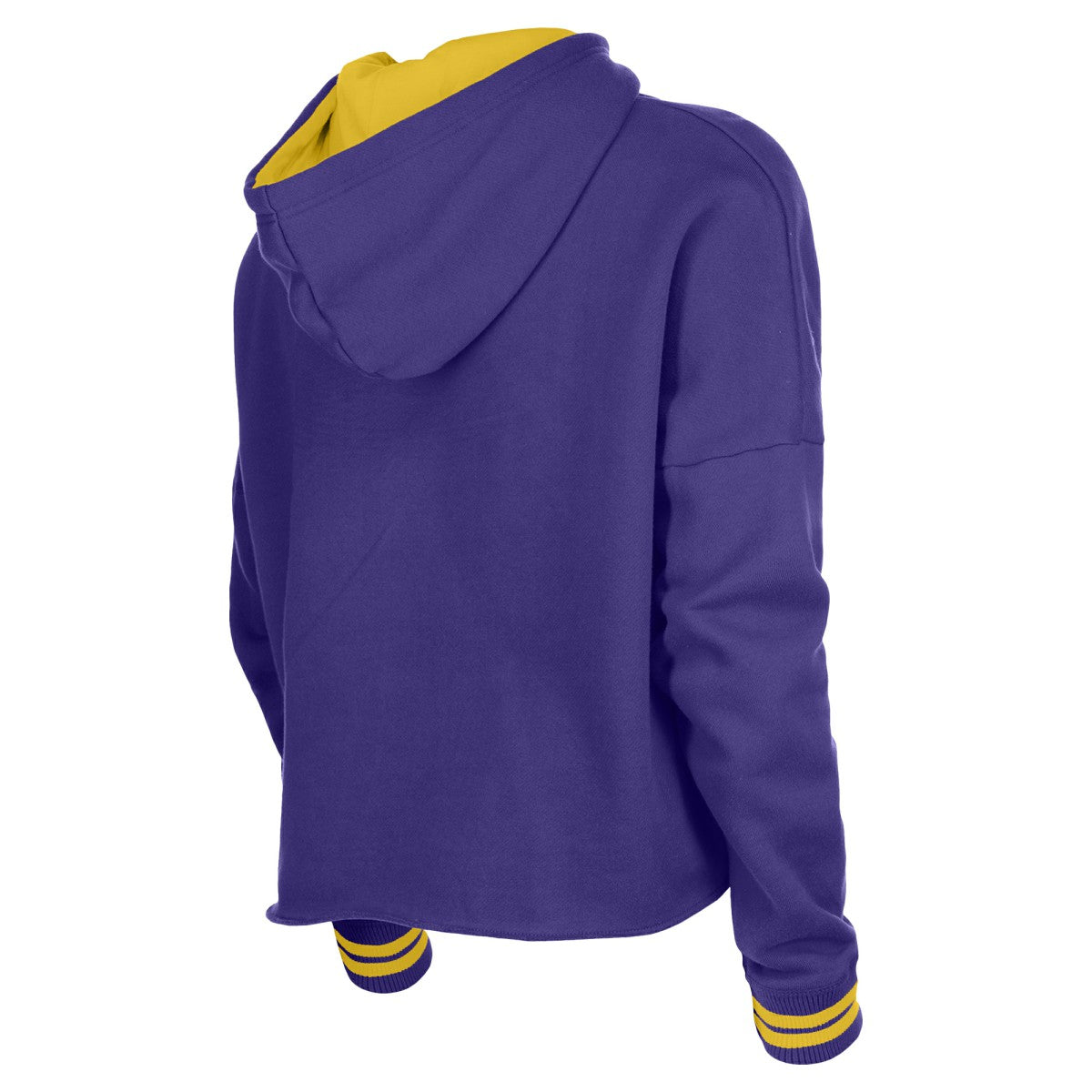 New Era Los Angeles Lakers Women's Boxy Raw Edge Pullover Hoodie