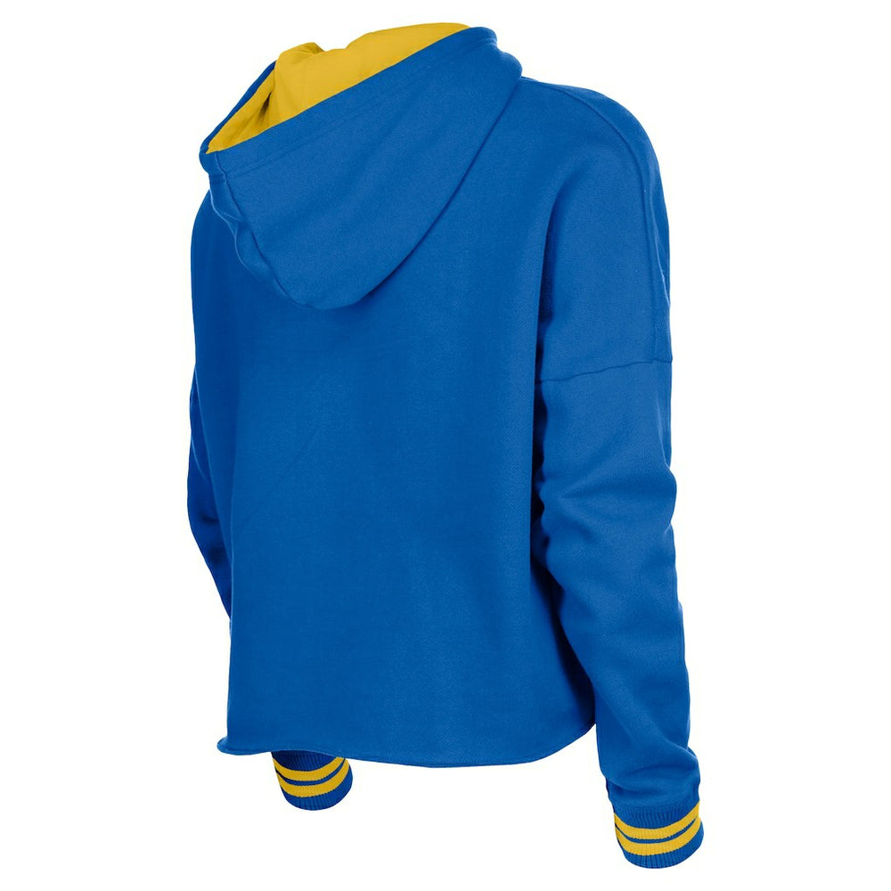 New Era Golden State Warriors Women's Boxy Raw Edge Pullover Hoodie sale