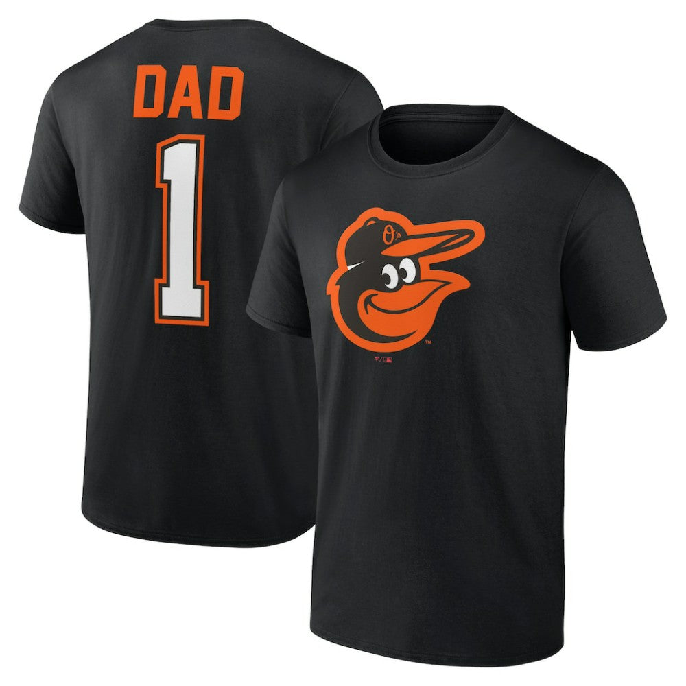 Black Baltimore Orioles Father's Day #1 Dad T-Shirt