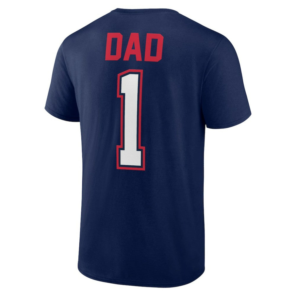 Navy Boston Red Sox Father's Day #1 Dad T-Shirt