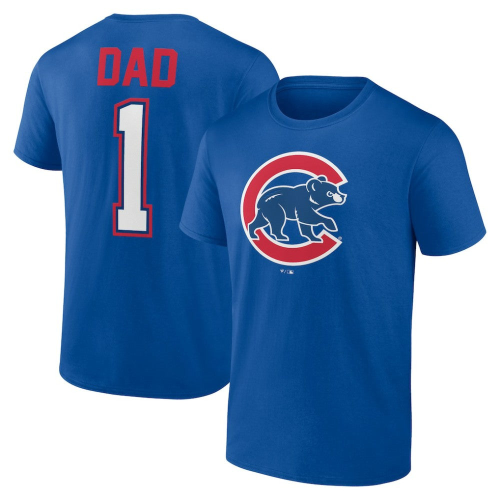 Royal Chicago Cubs Father's Day #1 Dad T-Shirt