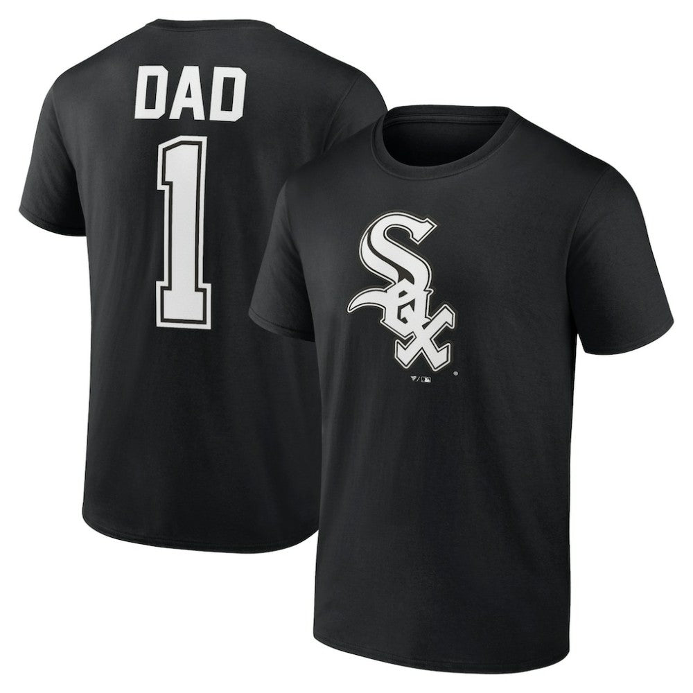 Black Chicago White Sox Father's Day #1 Dad T-Shirt