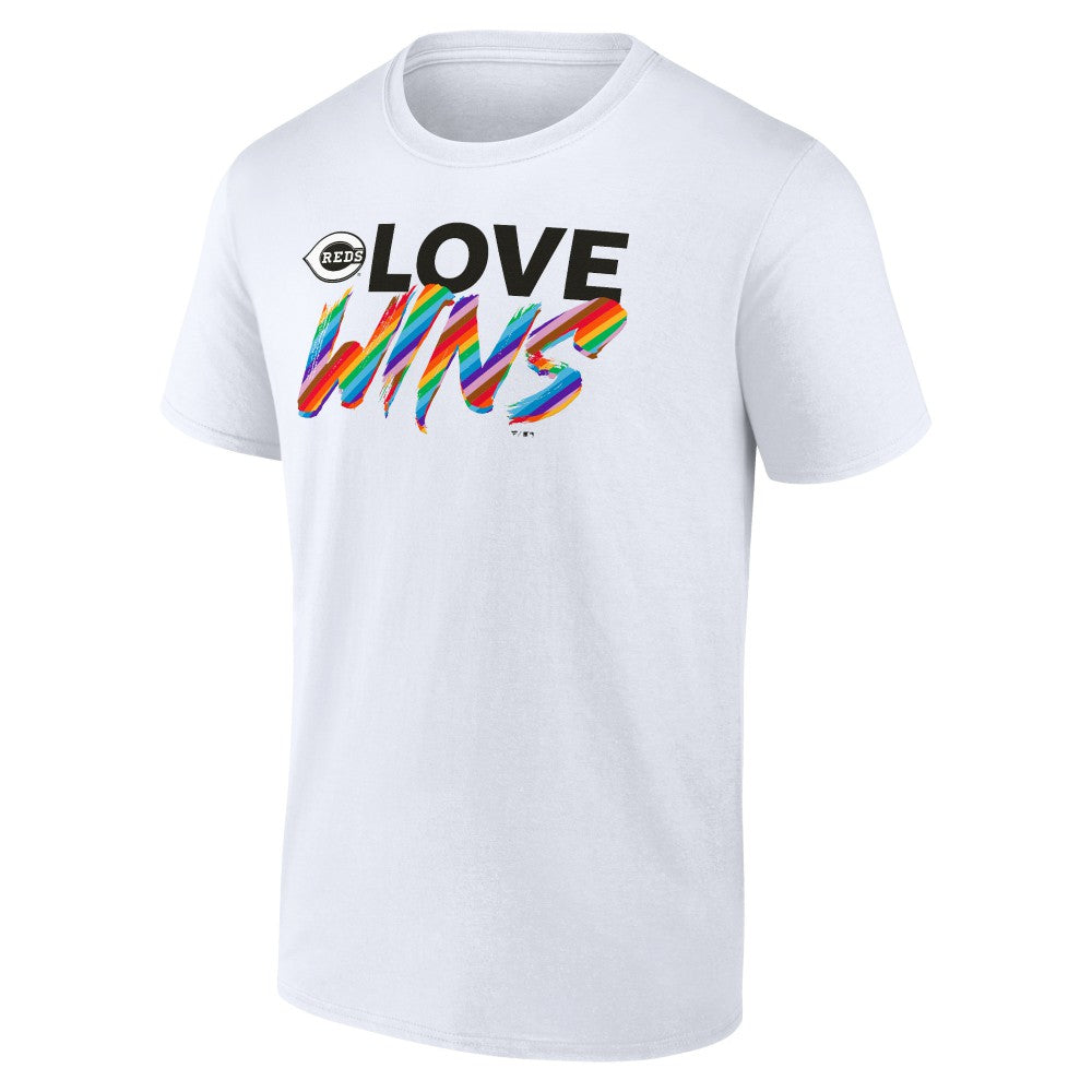 White Cincinnati Reds Love Wins T-Shirt