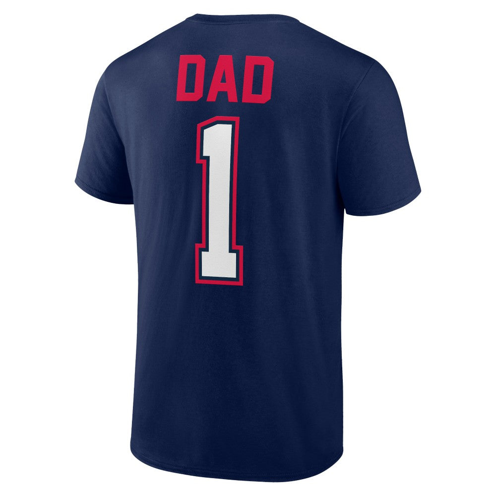 Navy Cleveland Guardians Father's Day #1 Dad T-Shirt