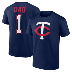 Navy Minnesota Twins Father's Day #1 Dad T-Shirt