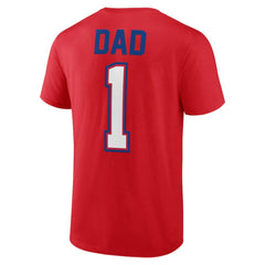 Red Philadelphia Phillies Father's Day #1 Dad T-Shirt