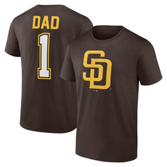 Brown San Diego Padres Father's Day #1 Dad T-Shirt