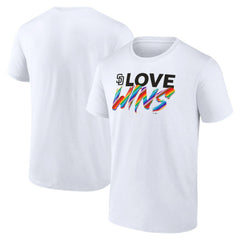 White San Diego Padres Love Wins T-Shirt