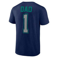 Navy Seattle Mariners Father's Day #1 Dad T-Shirt