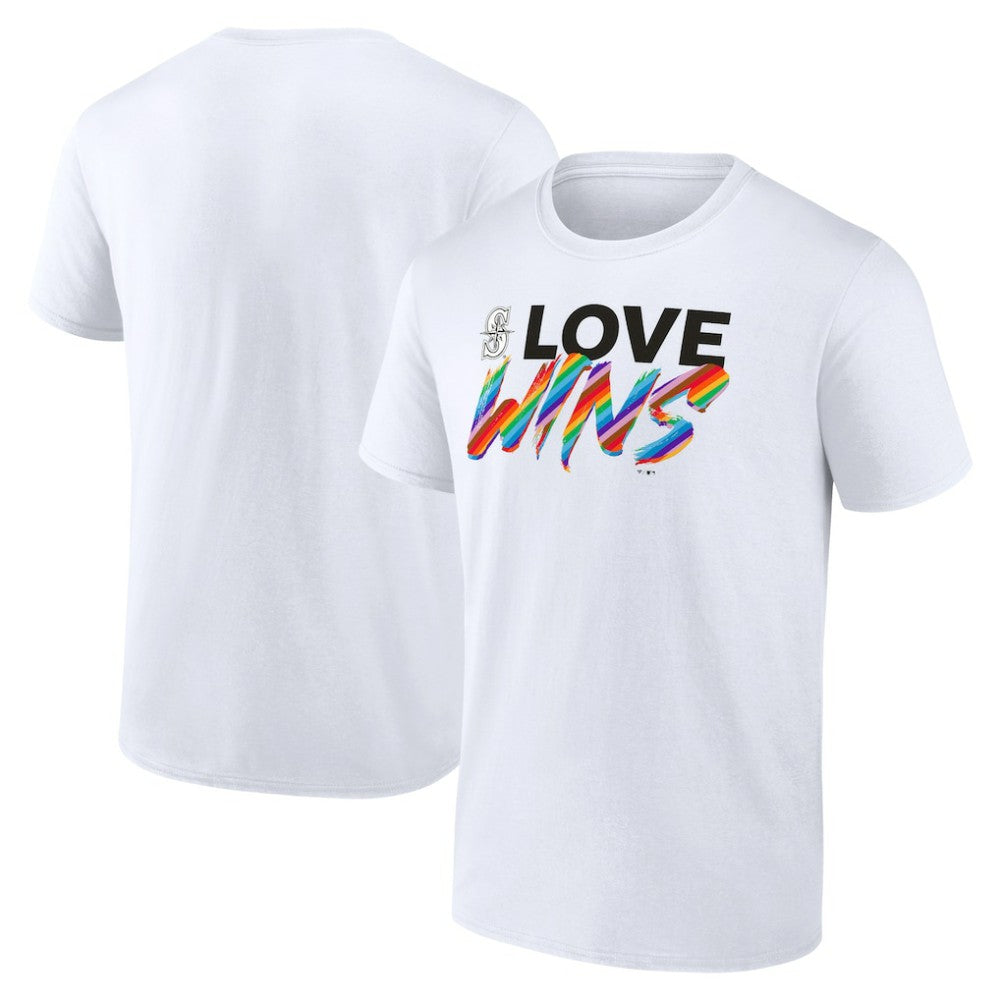 White Seattle Mariners Love Wins T-Shirt