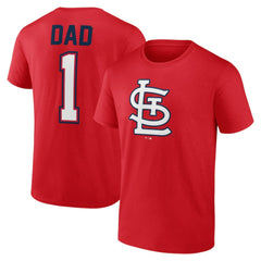 Red St. Louis Cardinals Father's Day #1 Dad T-Shirt