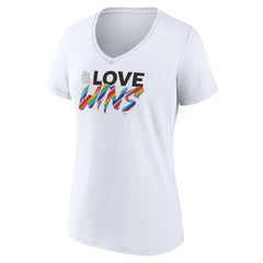 White St. Louis Cardinals Women's Love Wins V-Neck T-Shirt