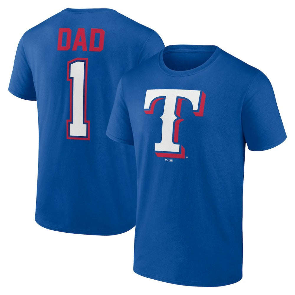 Royal Texas Rangers Father's Day #1 Dad T-Shirt