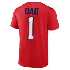 Red Washington Nationals Father's Day #1 Dad T-Shirt