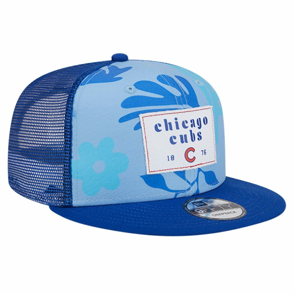 Royal Chicago Cubs New Era Bikini Bottom Trucker 9FIFTY Snapback Hat
