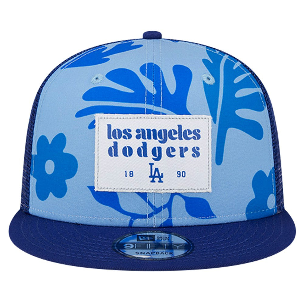 Royal Los Angeles Dodgers New Era Bikini Bottom Trucker 9FIFTY Snapback Hat