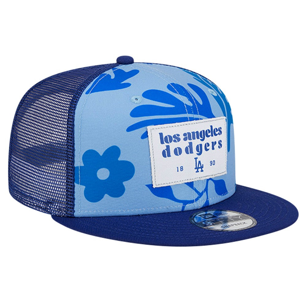 Royal Los Angeles Dodgers New Era Bikini Bottom Trucker 9FIFTY Snapback Hat