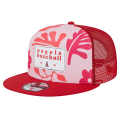Red Los Angeles Angels New Era Bikini Bottom Trucker 9FIFTY Snapback Hat