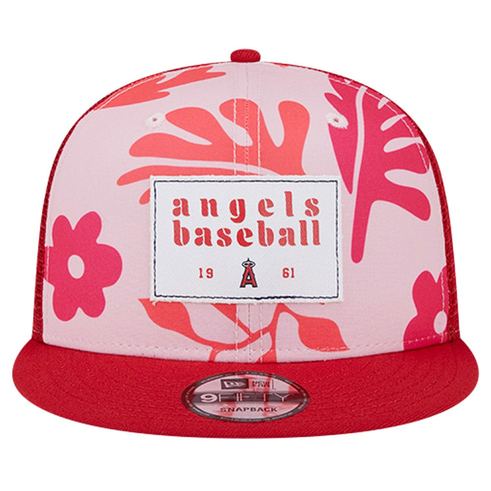 Red Los Angeles Angels New Era Bikini Bottom Trucker 9FIFTY Snapback Hat