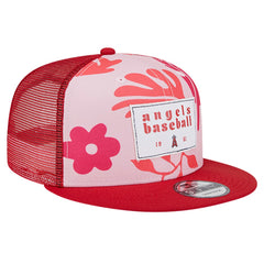Red Los Angeles Angels New Era Bikini Bottom Trucker 9FIFTY Snapback Hat