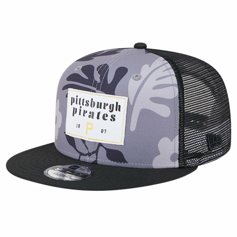 Black Pittsburgh Pirates New Era Bikini Bottom Trucker 9FIFTY Snapback Hat