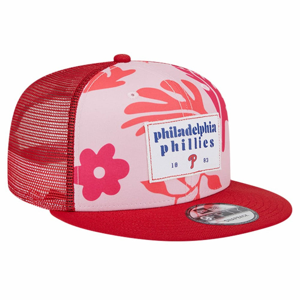 Red Philadelphia Phillies New Era Bikini Bottom Trucker 9FIFTY Snapback Hat