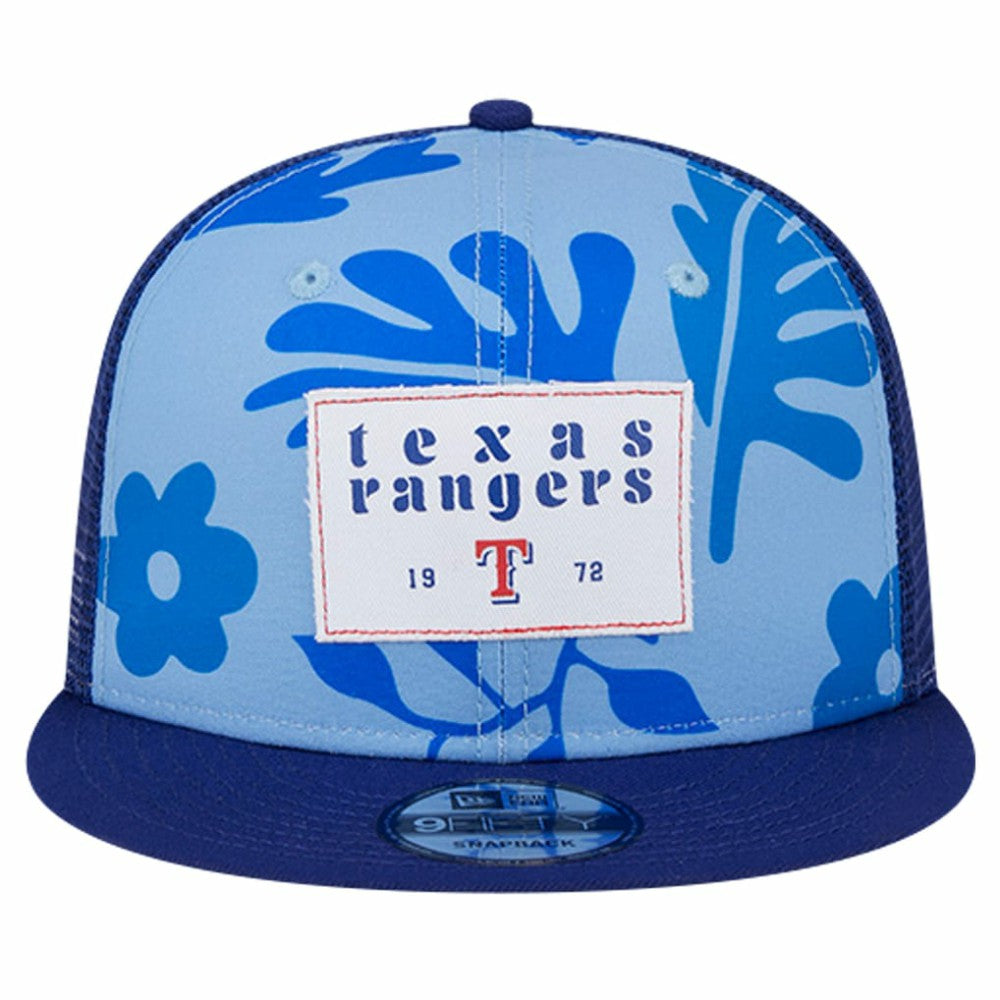 Royal Texas Rangers New Era Bikini Bottom Trucker 9FIFTY Snapback Hat