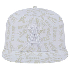White Los Angeles Angels New Era Logo Dunes A-Frame Trucker 9FIFTY Snapback Hat