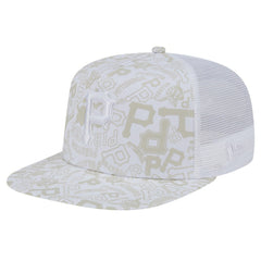 White Pittsburgh Pirates New Era Logo Dunes A-Frame Trucker 9FIFTY Snapback Hat
