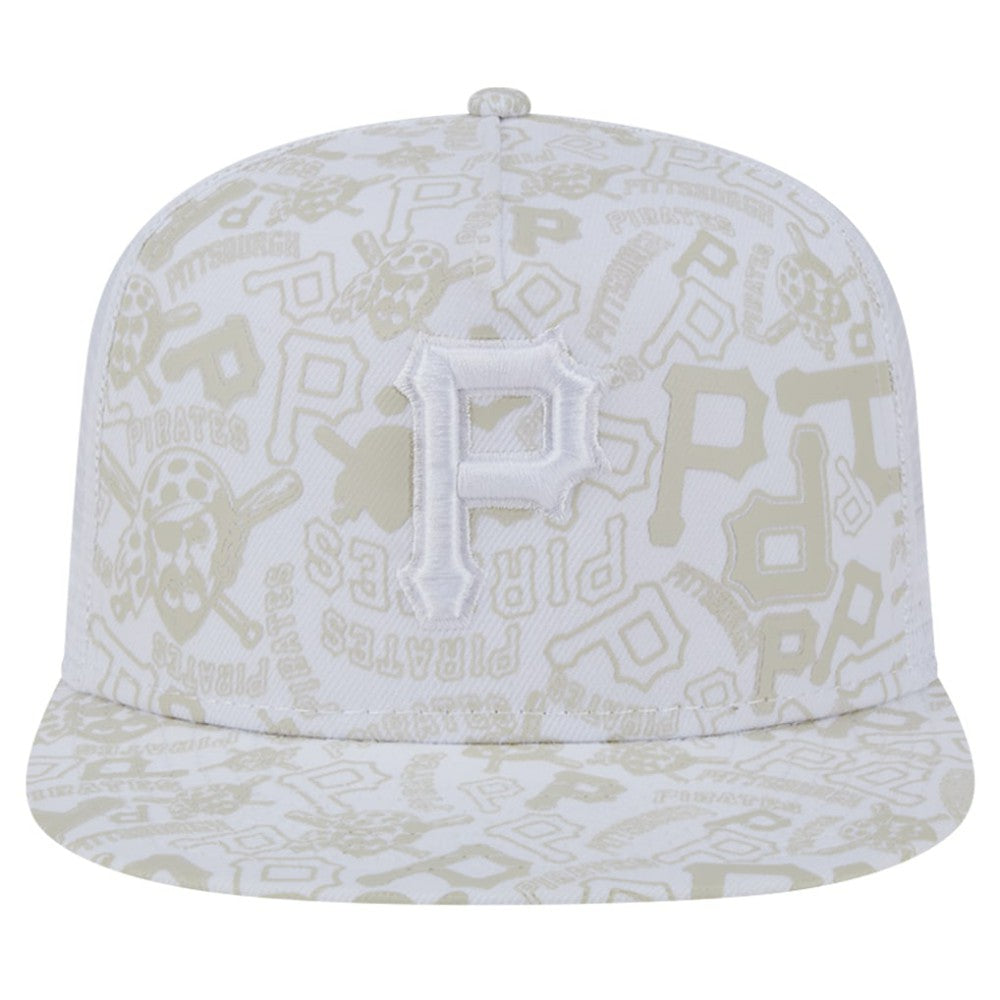 White Pittsburgh Pirates New Era Logo Dunes A-Frame Trucker 9FIFTY Snapback Hat