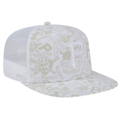 White Pittsburgh Pirates New Era Logo Dunes A-Frame Trucker 9FIFTY Snapback Hat