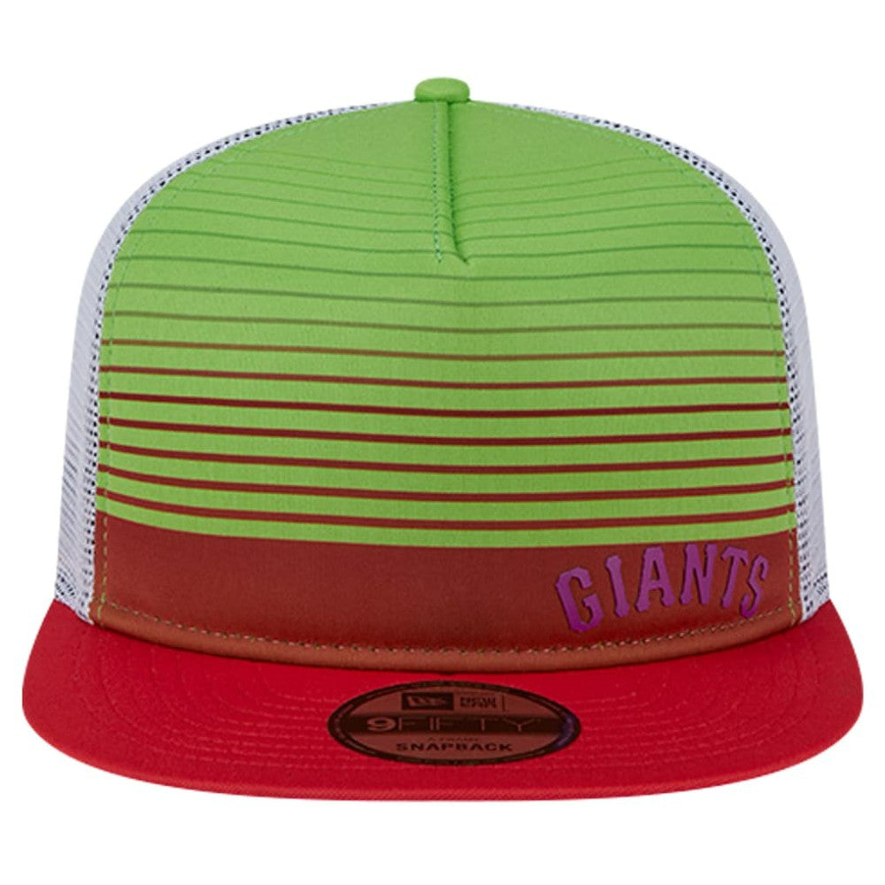 Red San Francisco Giants New Era Neon Horizon A-Frame Trucker 9FIFTY Snapback Hat