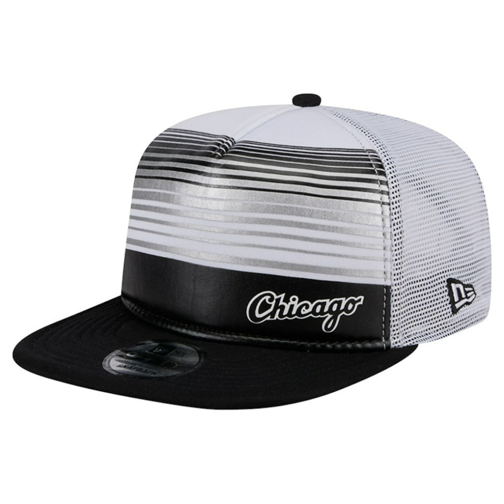 Black Chicago White Sox New Era Team Horizon 9FIFTY A-Frame Trucker Snapback Hat