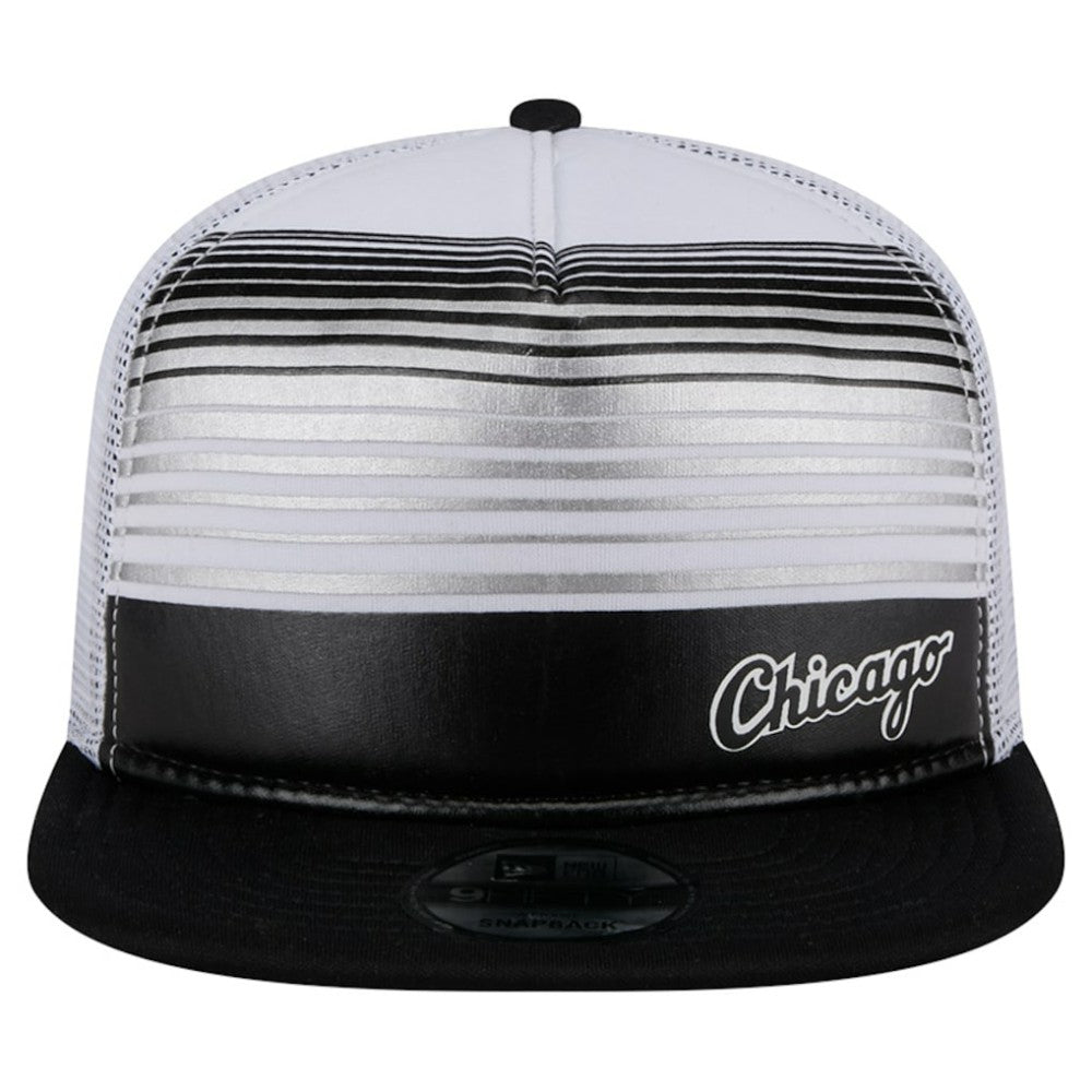 Black Chicago White Sox New Era Team Horizon 9FIFTY A-Frame Trucker Snapback Hat