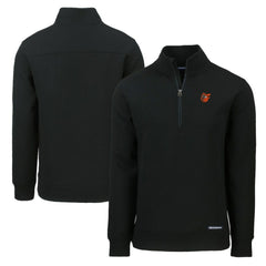 Black Baltimore Orioles Cutter & Buck Cooperstown Collection Roam Eco Recycled Quarter-Zip Pullover