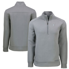Gray Chicago Cubs Cutter & Buck Cooperstown Collection Roam Eco Recycled Quarter-Zip Pullover