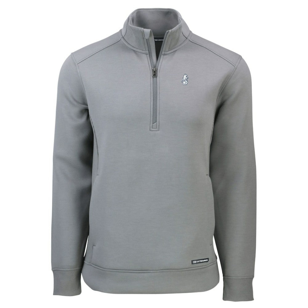 Gray Chicago Cubs Cutter & Buck Cooperstown Collection Roam Eco Recycled Quarter-Zip Pullover