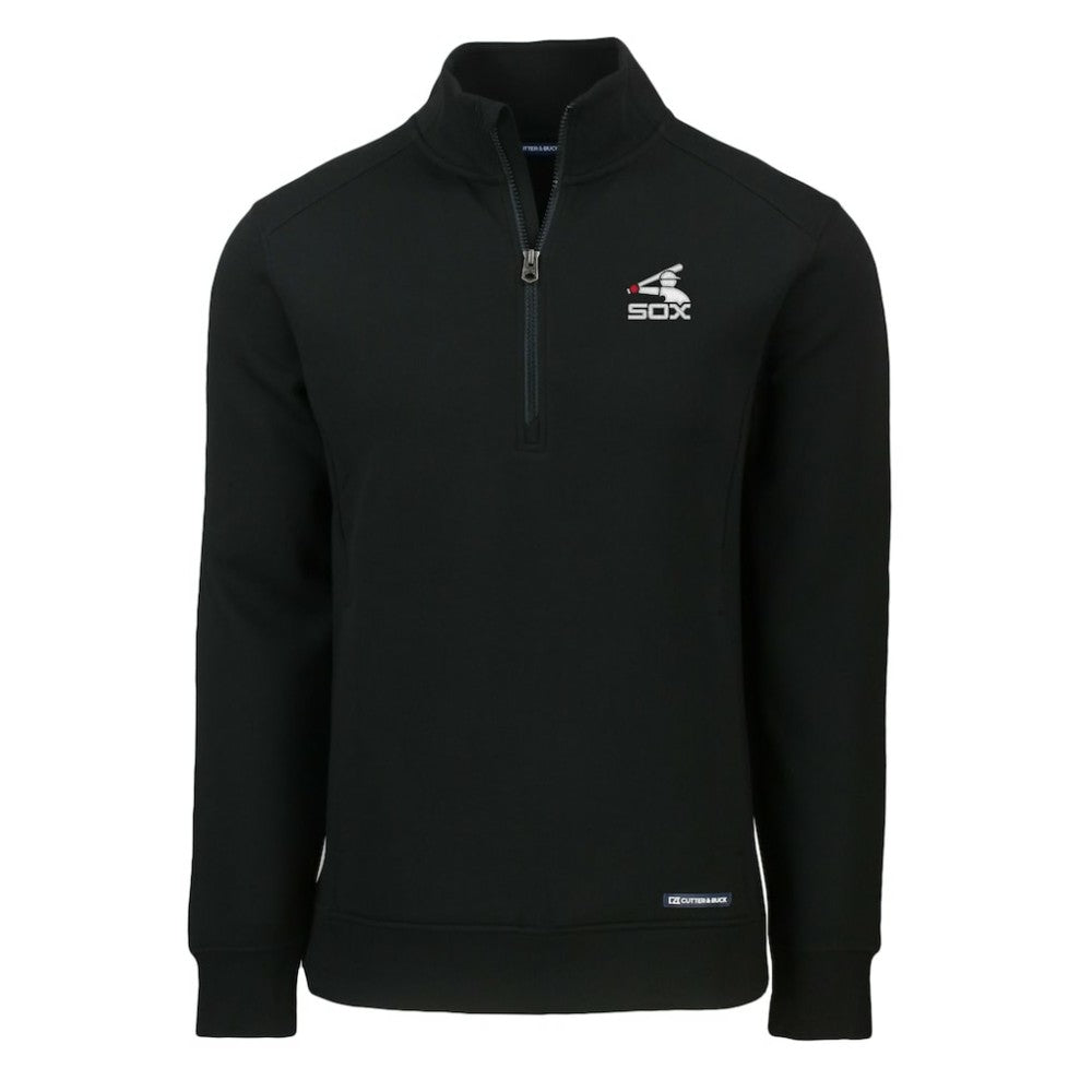 Black Chicago White Sox Cutter & Buck Cooperstown Collection Roam Eco Recycled Quarter-Zip Pullover