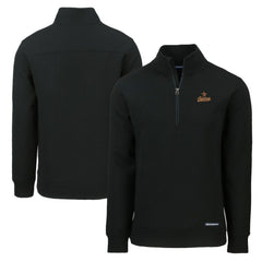 Black Houston Astros Cutter & Buck Cooperstown Collection Roam Eco Recycled Quarter-Zip Pullover