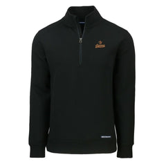 Black Houston Astros Cutter & Buck Cooperstown Collection Roam Eco Recycled Quarter-Zip Pullover