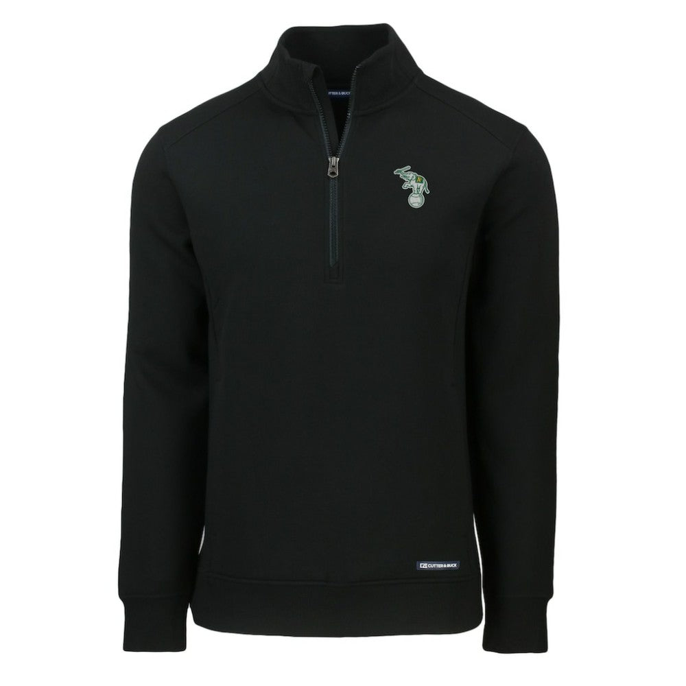Black Athletics Cutter & Buck Cooperstown Collection Roam Eco Recycled Quarter-Zip Pullover