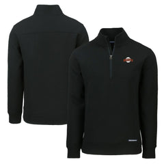 Black San Francisco Giants Cutter & Buck Cooperstown Collection Roam Eco Recycled Quarter-Zip Pullover