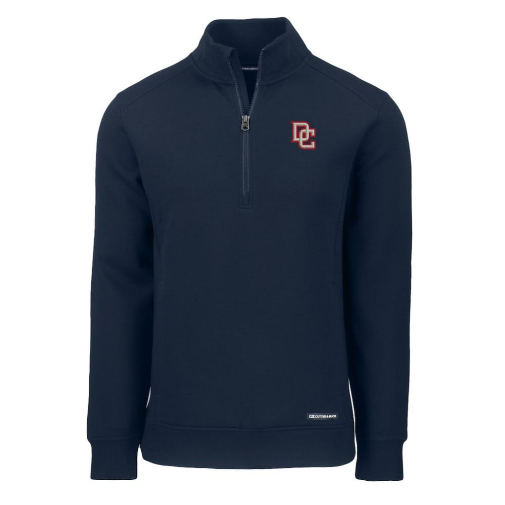 Navy Washington Nationals Cutter & Buck Cooperstown Collection Roam Eco Recycled Quarter-Zip Pullover