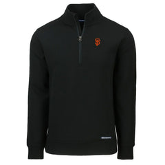 Black San Francisco Giants Cutter & Buck Roam Eco Recycled Quarter-Zip Pullover