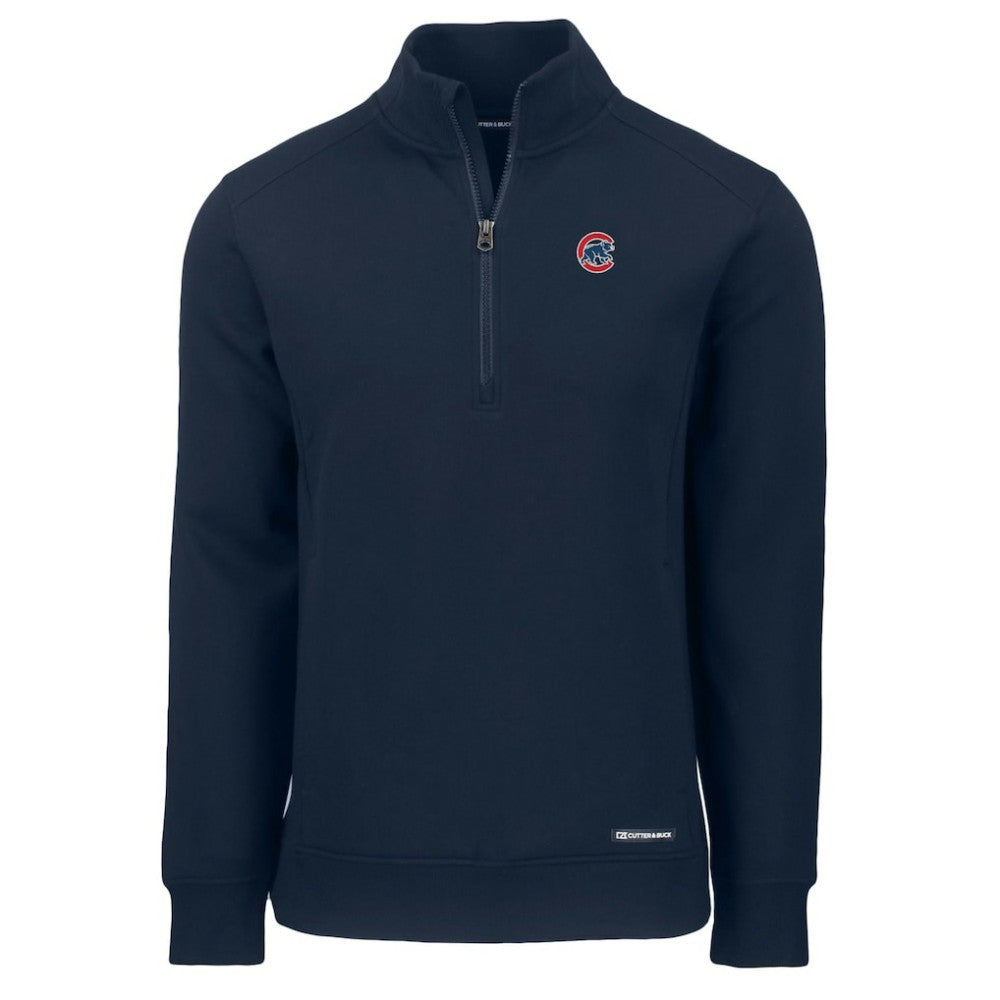 Navy Chicago Cubs Cutter & Buck Roam Eco Recycled Quarter-Zip Pullover