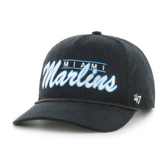 Black Miami Marlins '47 Corduroy Hitch Adjustable Hat