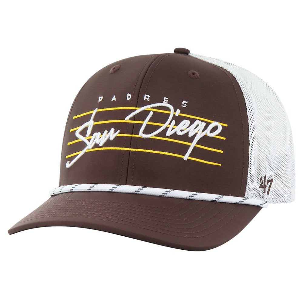 Brown San Diego Padres '47 Downburst Trucker Adjustable Hat