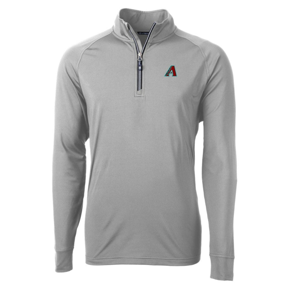 Gray Arizona Diamondbacks Cutter & Buck Adapt Eco Knit Recycled Quarter-Zip Pullover Top