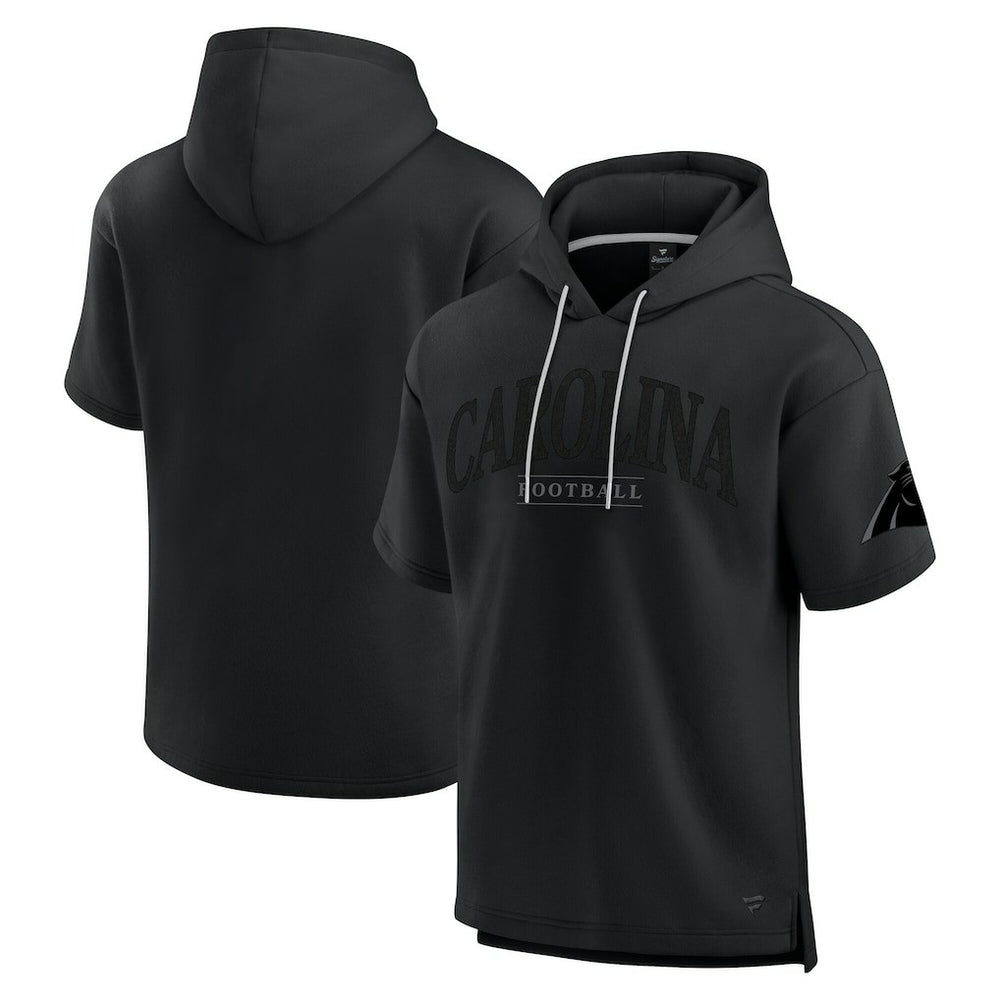 Unisex Elements Ready Short Sleeve Pullover Hoodie - Carolina Panthers Hoodies