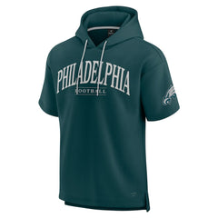 Unisex Elements Ready Short Sleeve Pullover Hoodie - Philadelphia Eagles Hoodies